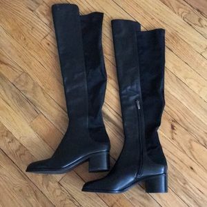 Via Spiga Over the Knee Black Stretch Boot